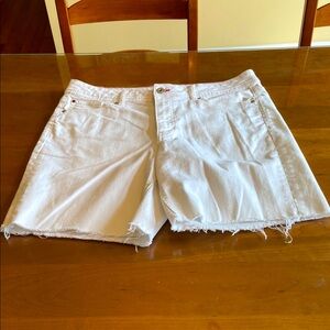 White Denim Cutoff Shorts. Cotton and Stretch.  Like new!!!